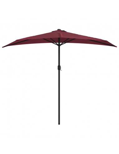 Ombrellone Balcone Palo in Alluminio Bordò 270x144x222cm a Metà