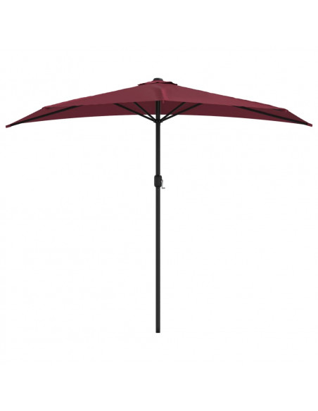 Ombrellone Balcone Palo in Alluminio Bordò 270x144x222cm a Metà