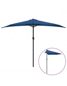 Ombrellone Balcone Palo in Alluminio Blu 300x155x223cm a Metà 2