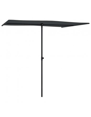 Ombrellone da Esterni con Palo in Alluminio 2x1,5 m Nero