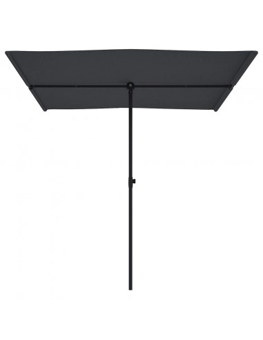 Ombrellone da Esterni con Palo in Alluminio 2x1,5 m Nero