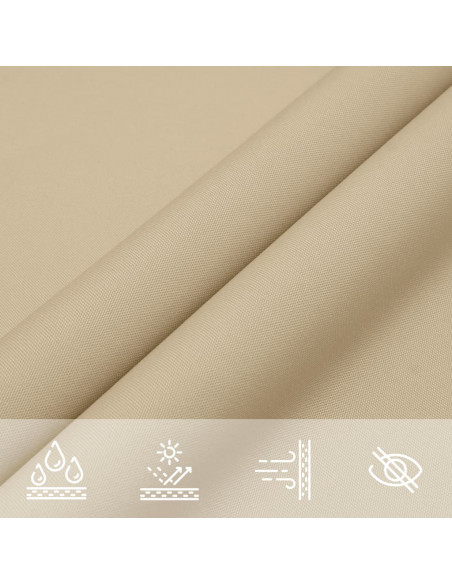 Parasole a Vela Oxford Triangolare 2,5x2,5x3,5 m Beige