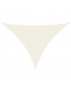 Parasole a Vela in Tessuto Oxford Triangolare 5x7x7m Crema 2