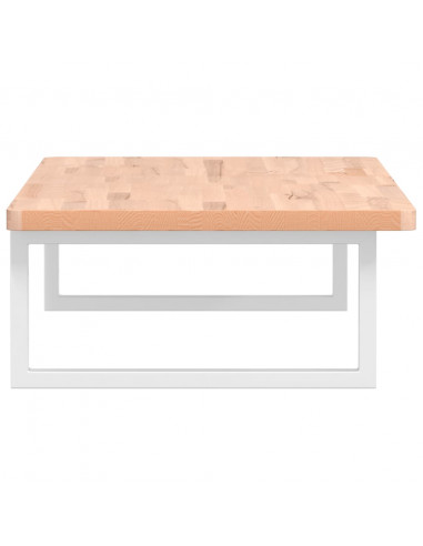 Ripiano a Parete per Lavabo in Acciaio e Massello di Faggio