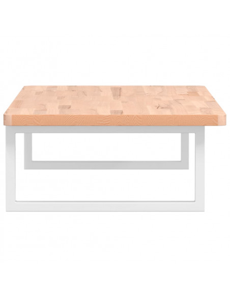 Ripiano a Parete per Lavabo in Acciaio e Massello di Faggio