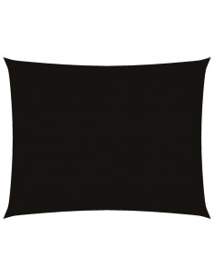 Parasole a Vela in Oxford Rettangolare 4x6 m Nero 2
