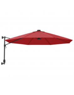 Ombrellone a Parete Rosso Chiaro 290 cm 2