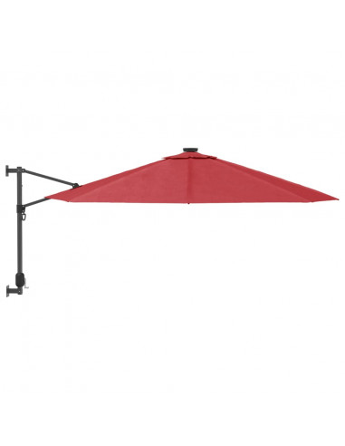 Ombrellone a Parete Rosso Chiaro 290 cm