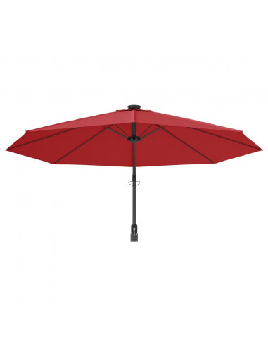 Ombrellone a Parete Rosso Chiaro 290 cm