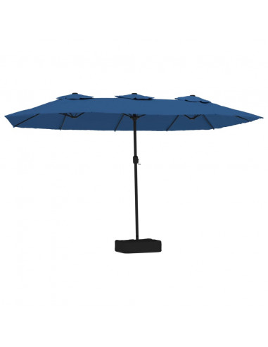 Ombrellone a Doppia Testa Azzurro 449x245 cm