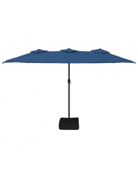 Ombrellone a Doppia Testa Azzurro 449x245 cm