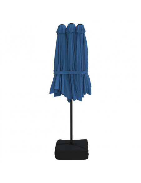Ombrellone a Doppia Testa Azzurro 449x245 cm