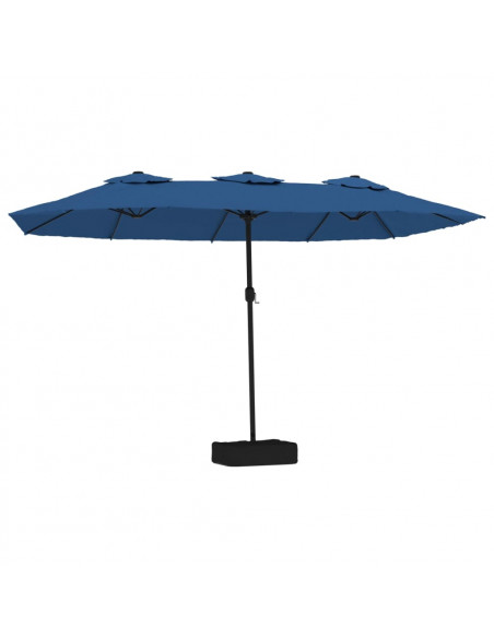 Ombrellone a Doppia Testa con LED Azzurro 449x245 cm