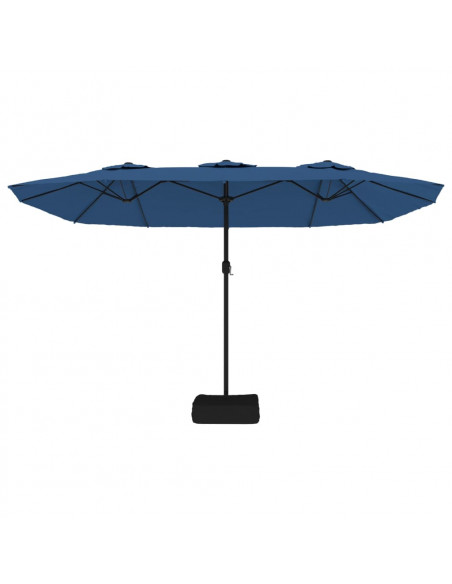 Ombrellone a Doppia Testa con LED Azzurro 449x245 cm