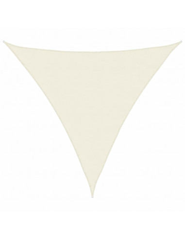 Parasole a Vela in Tessuto Oxford Triangolare 6x6x6m Crema