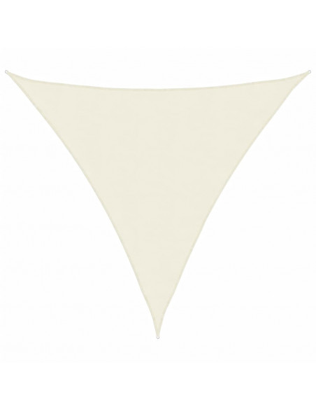 Parasole a Vela in Tessuto Oxford Triangolare 6x6x6m Crema