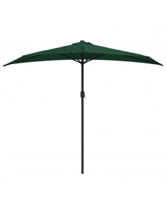 Ombrellone da Balcone Palo in Alluminio Verde 270x144 cm a Metà 2