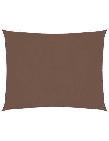 Parasole a Vela in Tessuto Oxford Rettangolare 3,5x5m Marrone