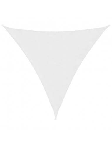 Parasole a Vela in Tessuto Oxford Triangolare 6x6x6 m Bianco