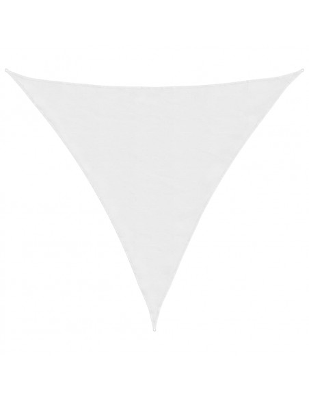 Parasole a Vela in Tessuto Oxford Triangolare 6x6x6 m Bianco