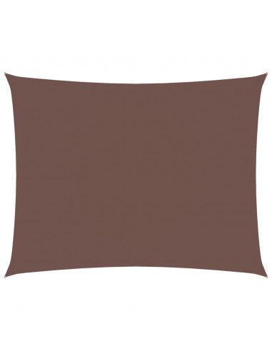 Parasole a Vela in Tessuto Oxford Rettangolare 3,5x4,5m Marrone