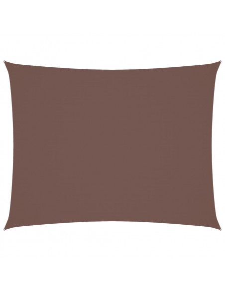 Parasole a Vela Oxford Rettangolare 3x4 m Marrone