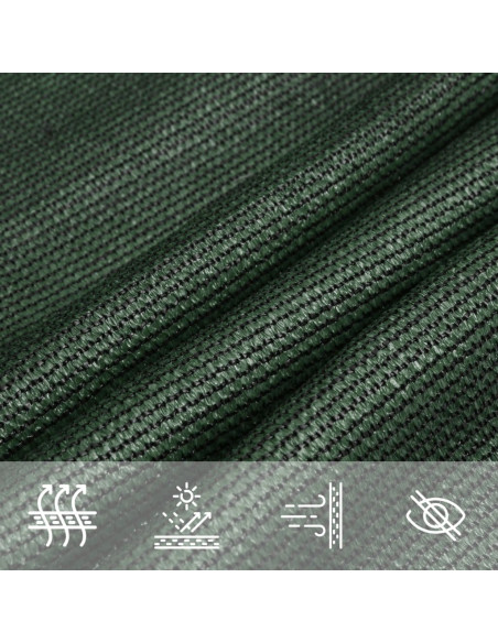 Vela Parasole 160 g/m² Verde Scuro 6x7 m in HDPE