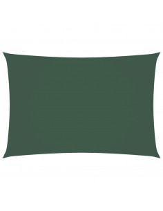 Vela Parasole Tessuto Oxford Rettangolare 2,5x4,5 m Verde Scuro 2