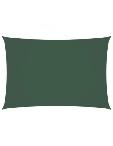 Vela Parasole Tessuto Oxford Rettangolare 2,5x4,5 m Verde Scuro