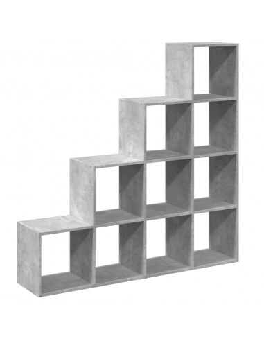Libreria 4 Ripiani Grigio Cemento 131,5x29x131,5 cm Truciolato