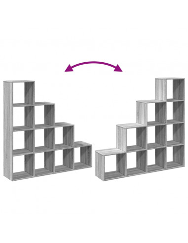 Libreria 4 Ripiani Grigio Sonoma 131,5x29x131,5 cm Truciolato