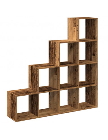 Libreria a 4 Ripiani Legno Vecchio 131,5x29x131,5 cm Truciolato