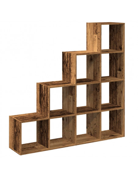 Libreria a 4 Ripiani Legno Vecchio 131,5x29x131,5 cm Truciolato