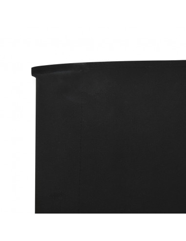 Paravento a 9 Pannelli in Tessuto 1200x120 cm Nero
