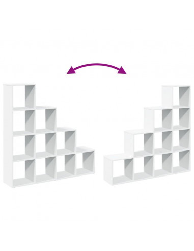 Libreria Divisorio 4 Ripiani Bianca 131,5x29x131,5cm Truciolato