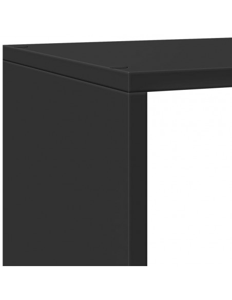 Libreria Divisorio 4 Ripiani Nera 143,5x29x143,5 cm Truciolato