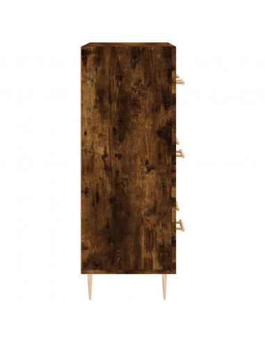 Credenza Rovere Fumo 69,5x34x90 cm in Legno Multistrato