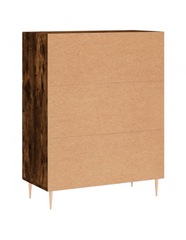Credenza Rovere Fumo 69,5x34x90 cm in Legno Multistrato