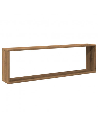 Mensole Parete a Cubo 4 pz Artigianale 100x15x30 cm Truciolato