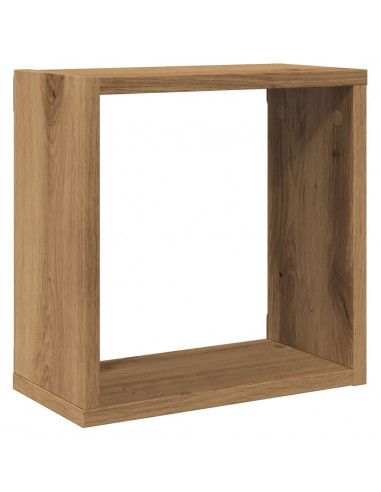 Mensole Parete a Cubo 4 pz Artigianale 30x15x30 cm Truciolato