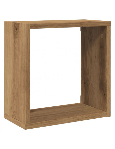 Mensole Parete a Cubo 4 pz Artigianale 30x15x30 cm Truciolato