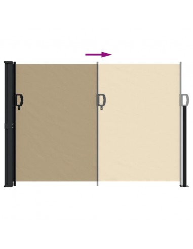 Tenda da Sole Laterale Retrattile Beige 140x600 cm