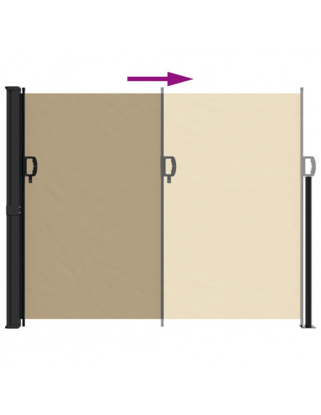 Tenda da Sole Laterale Retrattile Beige 160x600 cm