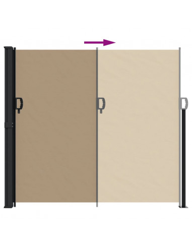 Tenda da Sole Laterale Retrattile Tortora 180x600 cm