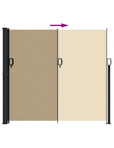 Tenda da Sole Laterale Retrattile Beige 180x300 cm