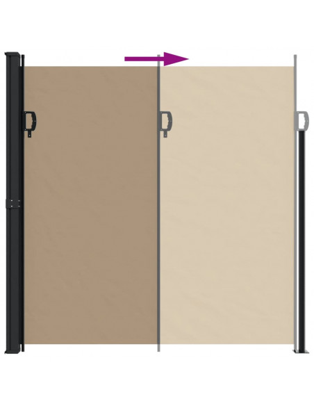 Tenda da Sole Laterale Retrattile Tortora 200x600 cm