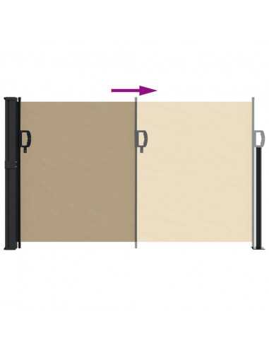 Tenda da Sole Laterale Retrattile Beige 120x600 cm