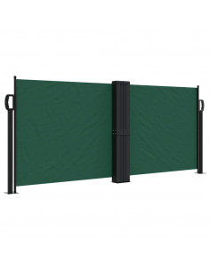 Tenda da Sole Laterale Retrattile Verde Scuro 100x600 cm 2