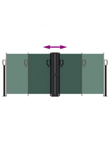 Tenda da Sole Laterale Retrattile Verde Scuro 100x600 cm