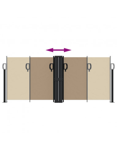 Tenda da Sole Laterale Retrattile Tortora 100x1000 cm